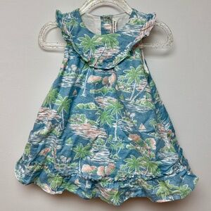 Janie & Jack Dress with bloomers 12-18 Months New with Tags Island Motif